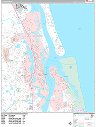 St. Augustine Wall Map Premium Style 2026